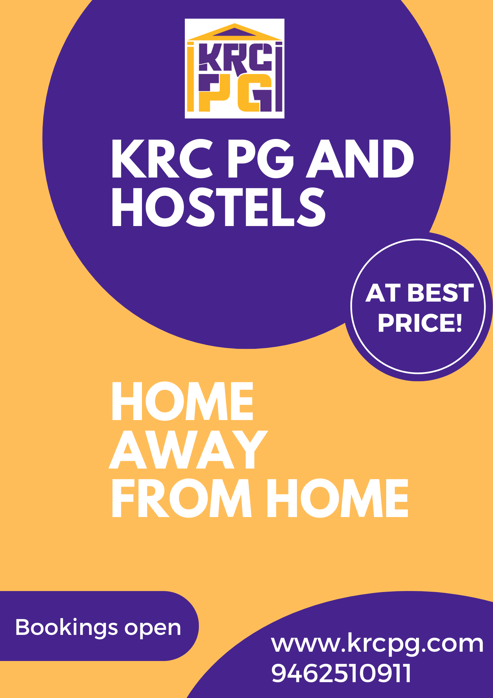KRC PG AND HOSTELS - HOME AWAY FROM HOME
